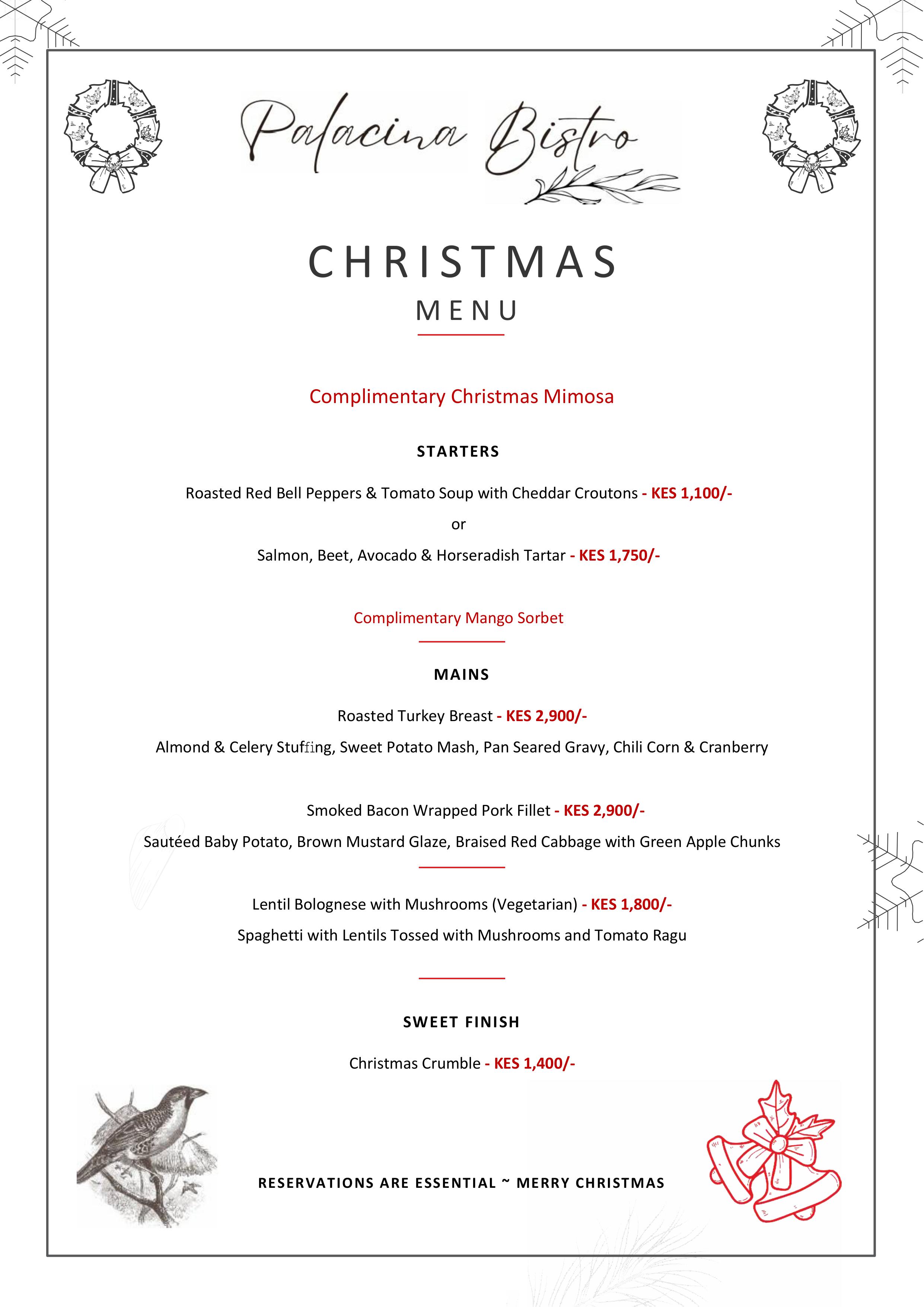 Christmas Menu