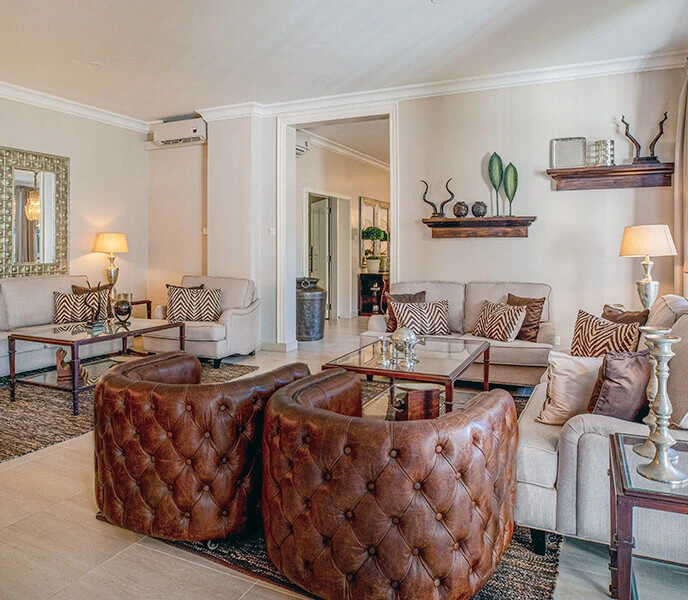 Stylish hotel lounge at Palacina Hotel